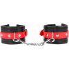 Kink - Wrist Restraints Black With Red Belt Adjustable 17-28 cm X 6 cm