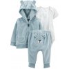 CARTER'S Set 3dielny mikina, tepláky, body kr. rukáv Blue Bear chlapec LBB 12m, veľ. 80