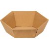 Kartónový darčekový kôš GM-KP-5, šesťhranný, hnedý kraft