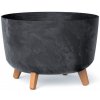 PROSPERPLAST Kvetináč GRACIA BETON EFFECT 39 cm antracit
