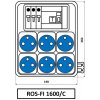 Rozvodnica 6x16A/250V/3P FA+FI istená IP44 - ROS-FI 1600/C (SEZ DK)