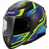 LS2 Helmets LS2 FF353 RAPID II FLITZ H-VIS YELLOW BLUE-06 - XL