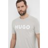 Bavlnené tričko HUGO pánsky,šedá farba,s potlačou,50467556 XL