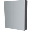 Mereo, Mereo Kúpeľňová zrkadlová skrinka 80 cm, galerka, 2 x dvierka, Multidecor, Šedá diamant, MER-CN798G82SEDD