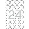 Etikety, okrúhle, priemer 40 mm, bezpečnostné, zaoblené rohy, APLI, 240 etikiet bal