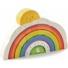 Drevený tunel z dúhy Rainbow Tunnel Tender Leaf Toys skladačka zo 7 dielov od 18 mes