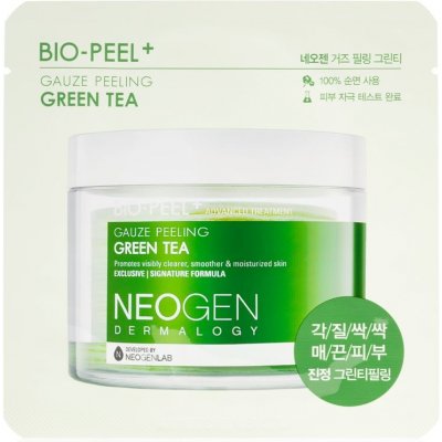 Neogen Dermalogy Bio-Peel+ Gauze Peeling Green Tea peelingové pleťové tampóny pre rozjasnenie a hydratáciu 1 ks