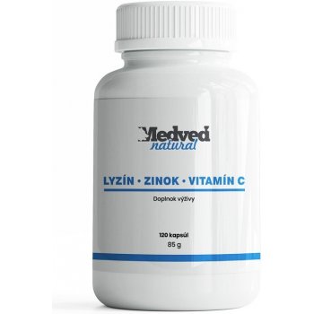 Medveď natural Lyzín, zinok a vitamín C 120 kapsúl