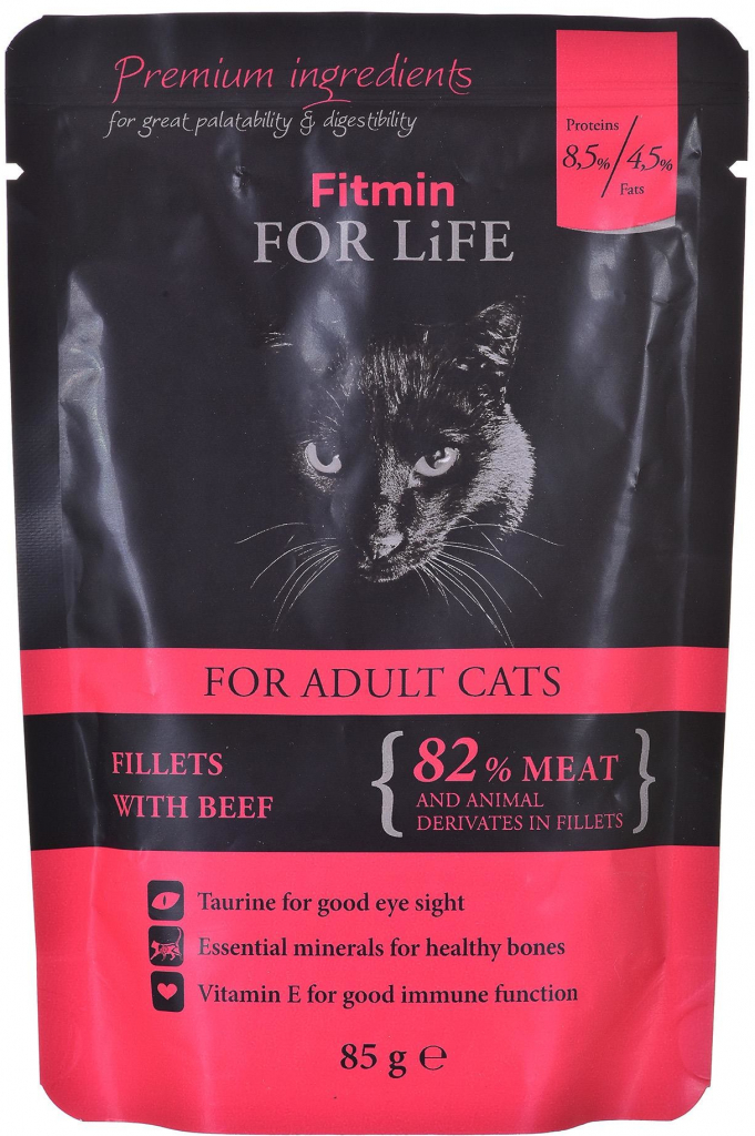 FITMIN for Life Cat Pouch Adult beef 85 g