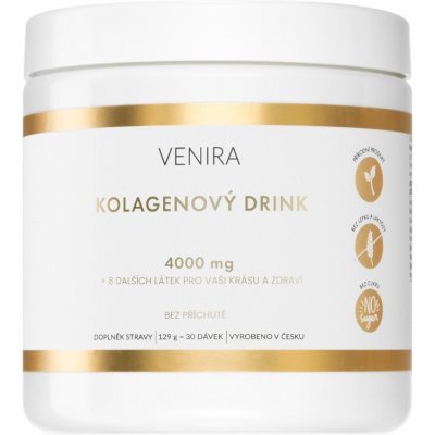 Venira Kolagénový drink bez príchute prášok na prípravu nápoja pre krásne vlasy, pleť a nechty 129 g