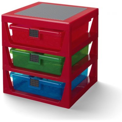 LEGO Storage organizér se třemi zásuvkami 4095 Organizér červená