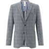 Pánske kárované bavlnené sako s ľanom CLUB OF GENTS tailored fit Veľkosť: 50