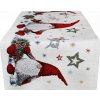 Vianočný gobelínový behúň na stôl Červený škriatok Chenille IT010 40x130 cm Viacfarebná