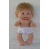 Panenka - chlapeček Miroň s vlásky bez oblečení - Pepote od španělské firmy Marina & Pau (Pepotes - 26 cm )