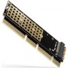 AXAGON PCEM2-1U, PCIe x16/x8/x4 - M.2 NVMe M-key slot adaptér, 1U