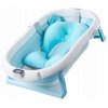 Primabobo Skladacia silikónová vanička modrá s teplomerom a vložkou