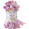 Alize příze Puffy color 6051 bílá, růžová, fialová