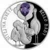Česká mincovna Strieborná minca Crystal Coin Vitaj na svete 2023 proof 1 oz
