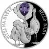 Česká mincovna Strieborná minca Crystal Coin - Vitaj na svete 2023 proof 31,1 g