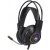 Marvo HG8935, slúchadlá s mikrofónom, drôtová, čierna, podsvietená, USB