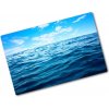 Kuchynská doska veľká zo skla Morská voda 80x52 cm