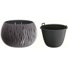kvetináč 37cm BOWL SANDY DSK370-S433 antracit plastový PROSPERPLAST
