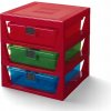 LEGO Storage organizér se třemi zásuvkami 4095 Organizér červená