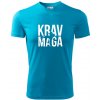 Nápis Krav Maga - Pánske tričko Fantasy športové - XL ( Svetlý tyrkys )