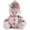 Snehuliak v ružových tónoch s brmbolcom 30 cm - Sezónkovo