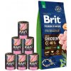 BRIT Premium By Nature Adult Extra Large XL 15 kg + morčacia konzerva 6x400 g