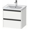 DURAVIT Ketho 2 závesná skrinka pod umývadlo, 2 zásuvky, 584 x 455 x 549 mm, biela matná, K25281018180000