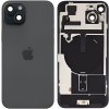 Apple iPhone 15 Plus - Sklo Zadného Krytu / Housingu + Bezdrôtové nabíjanie + NFC + Blesk + Mikrofón + MagSafe Magnetický Krúžok + Sklíčka Kamery (Čierny / Black) - Original Apple