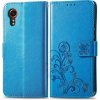 VSETKONAMOBIL 72870 ART FLOWERS Peňaženkový obal pre Samsung Galaxy Xcover 7 modrý