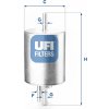 Palivový filter UFI OEM FILTERS SPA 31.830.00