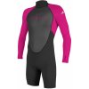 Neoprén O'Neill Youth Reactor II Back Zip 2 mm L/S Spring black/berry 14 24/25 - Odosielame do 24 hodín