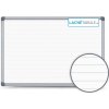 MEMOBE Magnetická tabuľa v hliníkovom ráme s potlačou - linajky 2,5 cm (150x100 cm)