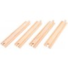Bigjigs Rail Dlhé rovné koľaje 21 cm 4 ks