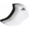 Ponožky adidas Cushioned Sportswear Ankle Socks 3 Pairs Grey/White/Black XL