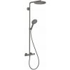 Hansgrohe Raindance Select S - Sprchový set Showerpipe s termostatom, 3 prúdy, kefovaný čierny chróm - 27633340