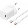 Nabíječka do sítě Baseus GaN5 30W s USB-C/USB-C kabelem 100W 1m, 1xUSB-C bílá P10110902213-00