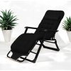 Záhradné lehátko s čiernym rámom a vankúšom čierna