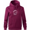 Zubárka princezná - Oversized mikina dámská Moon - kratšia + širšia - 2XL ( Fuchsiová )