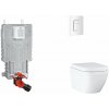 Grohe Uniset Set predstenovej inštalácie, klozetu, dosky SoftClose a tlačidla Skate Cosmopolitan, Triple Vortex, alpská biela SANI15BB3105-GR