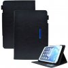 Pre 8-palcové kožené puzdro na tablet s magnetickou sponou čierna farba