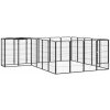 Ohrádka pre psov 22 panelov čierna 50x100 cm práškovaná oceľ-ForU-3115951