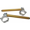 ACCOSSATO Aluminium-forged clip-ons ACCOSSATO CP003 with metal clamp composed of 2 half-rings 10 degrees inclination, gold