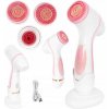 Elektrická sonická čistiaca kefka na tvár 6v1, biela, vodotesná