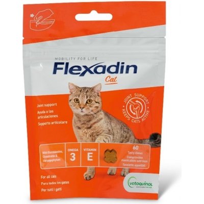 Vetoquinol Flexadin Cat žuvací 60 tbl