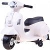 mamido Detská elektrická motorka Vespa biela