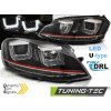 Tuning-tec SVETLOMETY U-LED LIGHT DRL BLACK RDD LINE SEQ pasuje na VW GOLF 7 11.12-17
